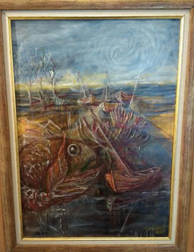 The Mysterious Wind, Oil on canvas, 50x70cm, 2018 