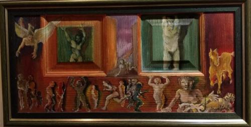 Unreal Adventure Oil on wood, 66x30cm, 1998            