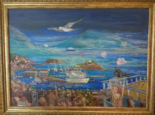 Kusadasi-1, Mix technique on masonit, 97x70cm, 2010