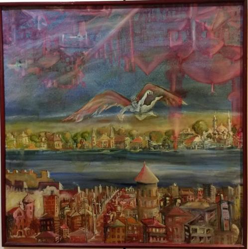 Cities Of Reflections-1, Oil on canvas, 80x80cm, 2000 