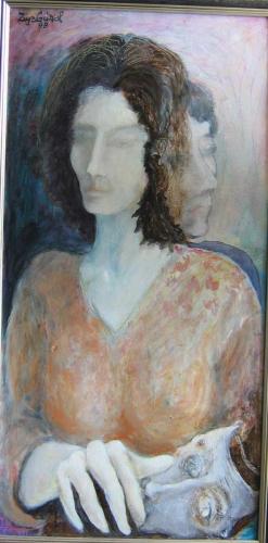 113-..with-mask-Oil-on-wood-1998-31x62cm.