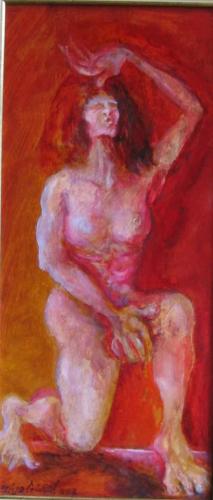 122-Sound-and-sense-2002-18x40cm.-Oil-on-cart.-2003