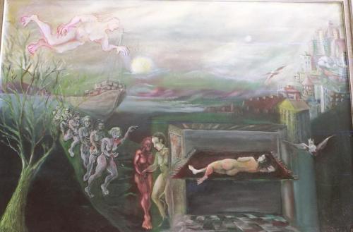 91-Evvel-zaman-2-70x100cm.-Tuv.ust .yb .-2001